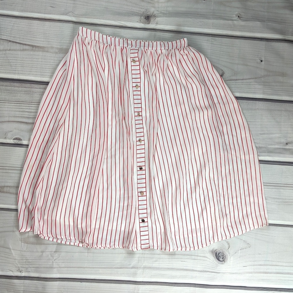 3/$15 Ya Las Angeles | Red & White Striped Skirt